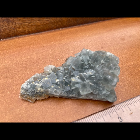 Cubic Fluorite on Druze Quartz - Picture 9 of 16